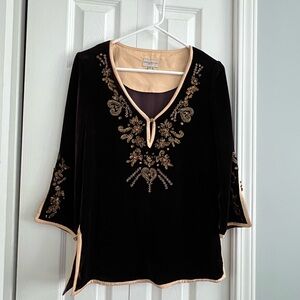 Karen Millen Purple Tunic with Gold Embroidery